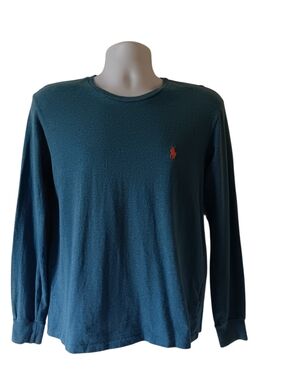Polo by Ralph Lauren men's blue long-sleeve 100% cotton t-shirt size SP